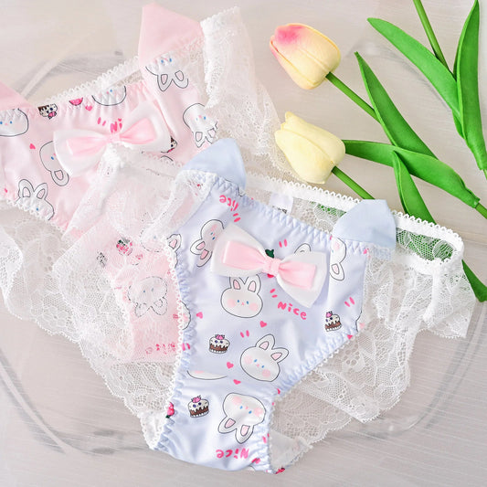 Ropa interior con estampado de conejo estilo Kawaii