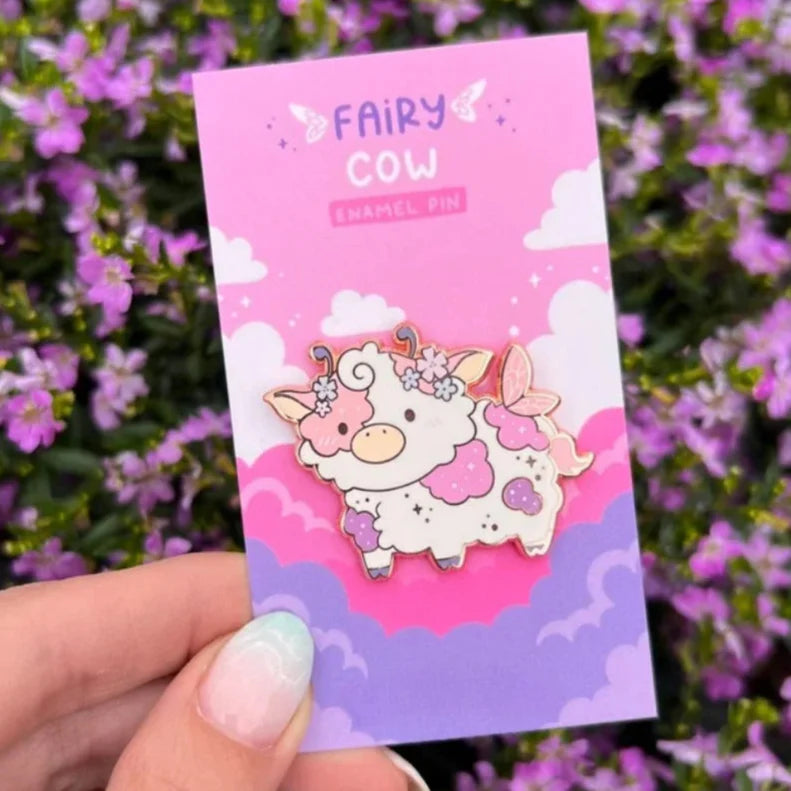 Pines Esmaltados de Vaca Kawaii