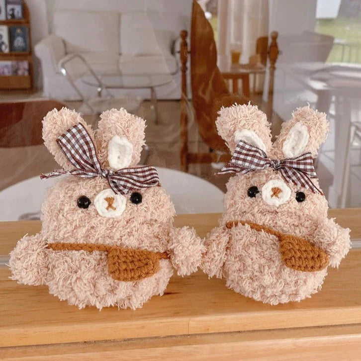 Funda de AirPods de conejo de peluche