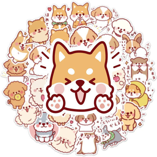 Paquete de pegatinas de cachorros Kawaii
