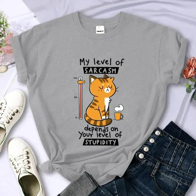 Camiseta de Gato Sarcástico