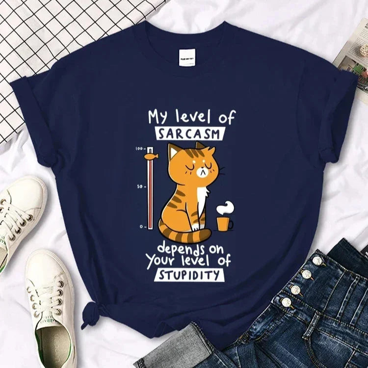 Camiseta de Gato Sarcástico