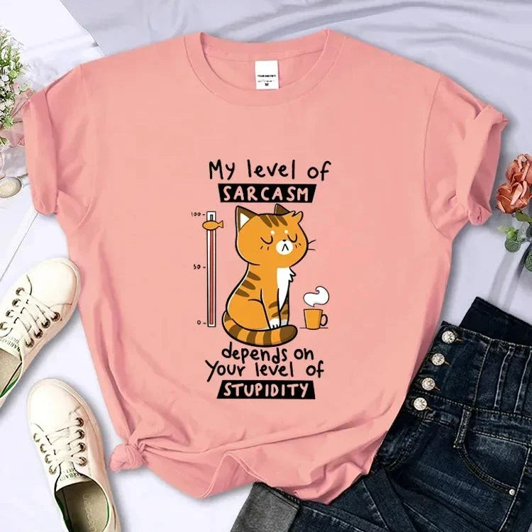 Camiseta de Gato Sarcástico