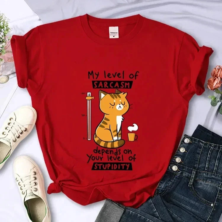 Camiseta de Gato Sarcástico
