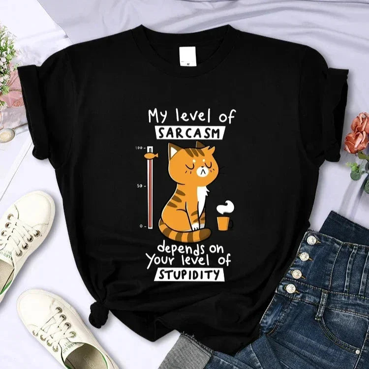 Camiseta de Gato Sarcástico