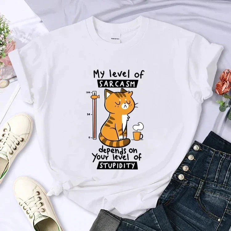 Camiseta de Gato Sarcástico