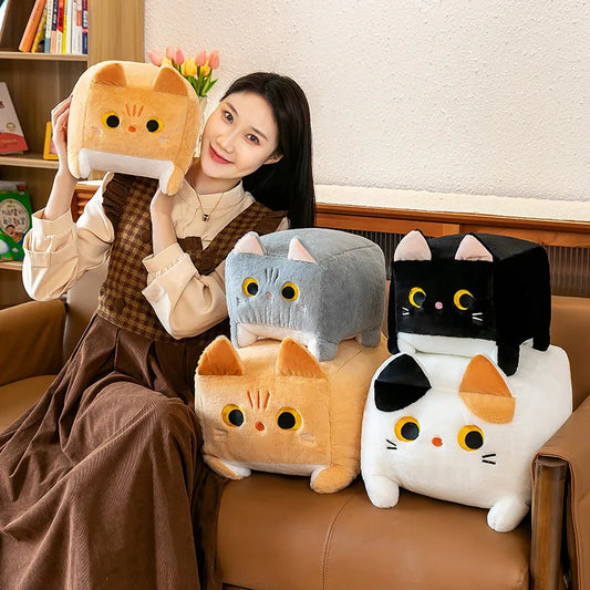 Peluche Kawaii Neko Cuadrado