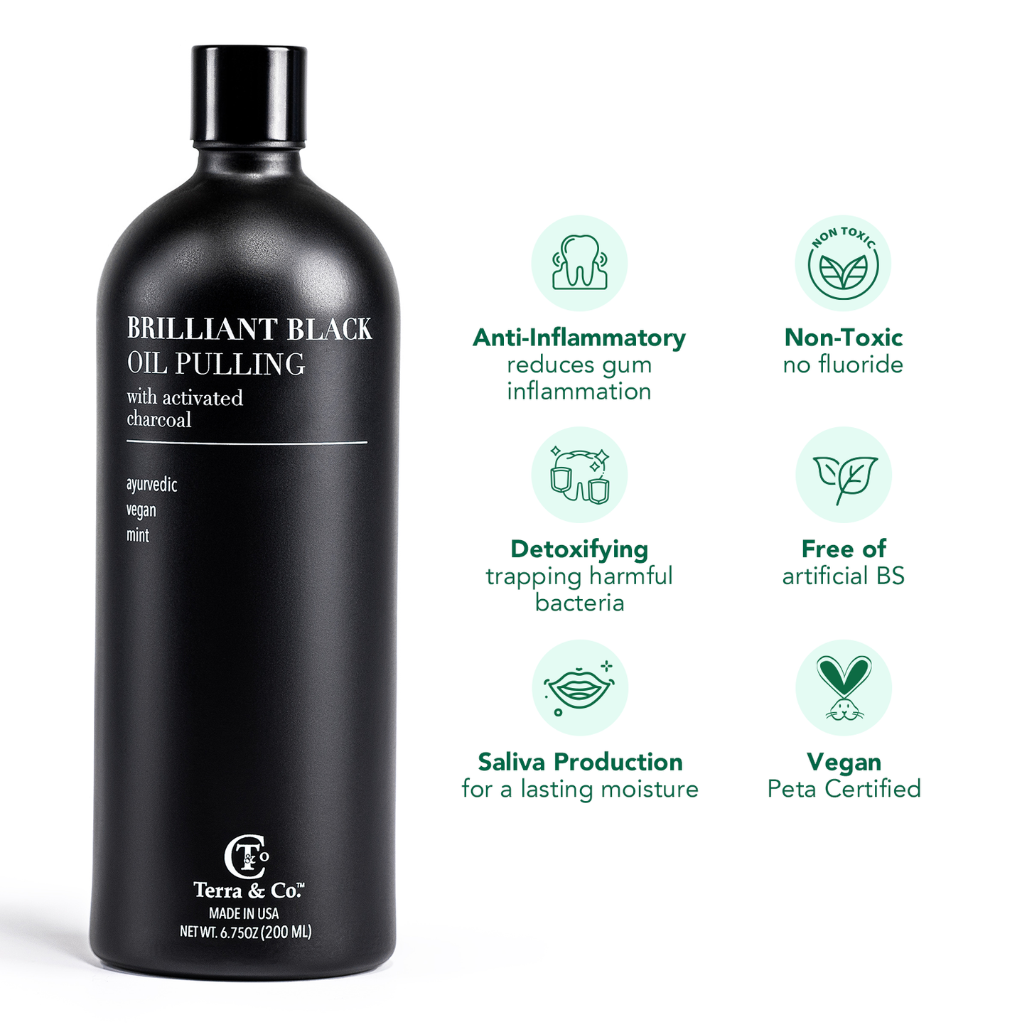 Charcoal Oil Pulling + Hydroxyapatite Toothpaste Bundle | Terra & Co.