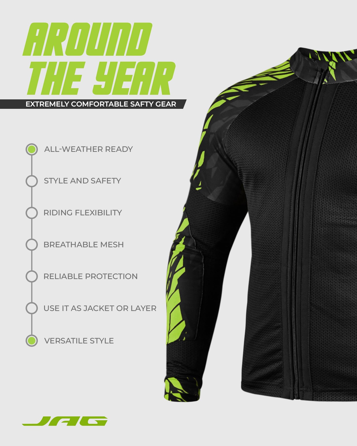 Camiseta de moto JAG | Protección con certificación CE