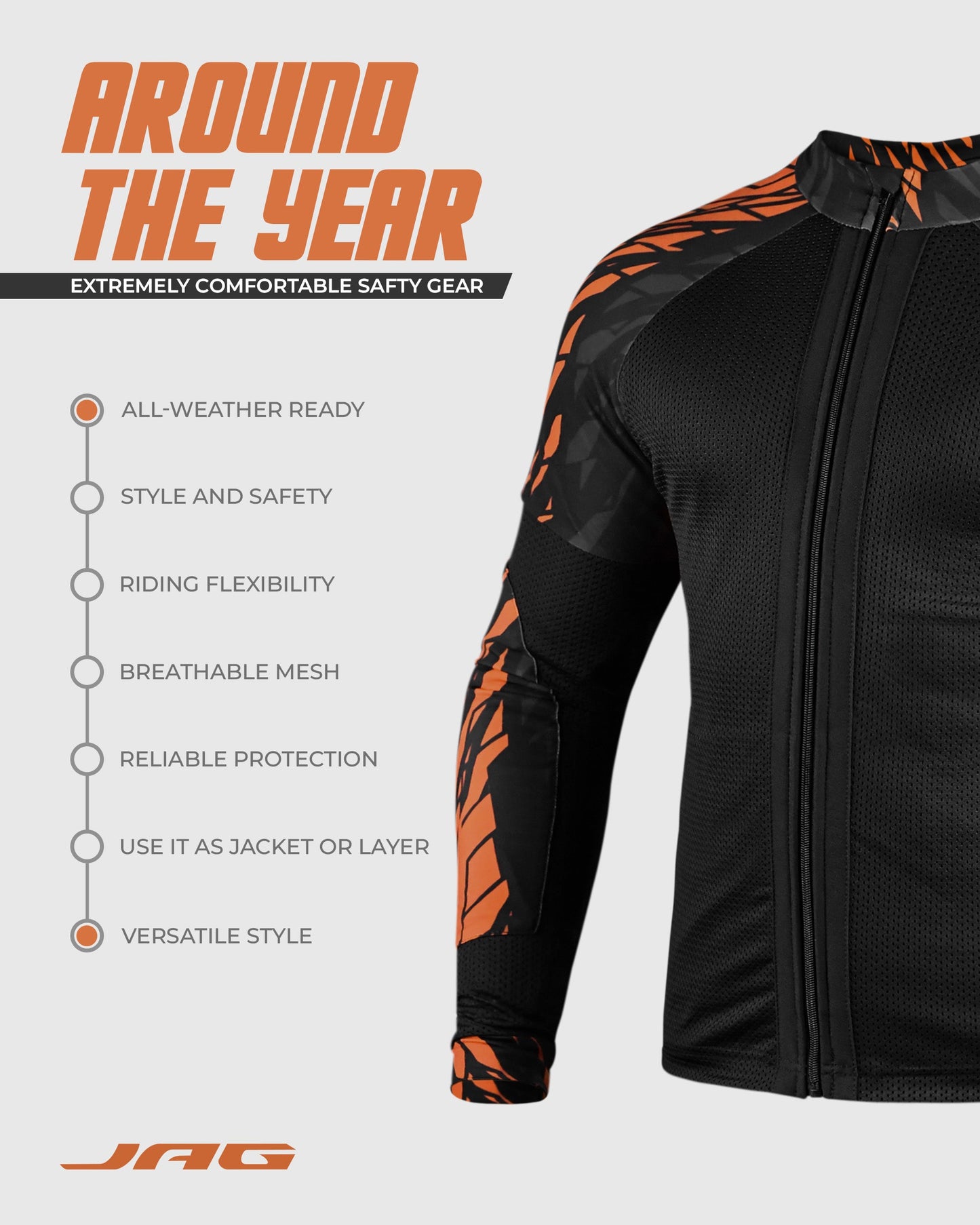 Camiseta de moto JAG | Protección con certificación CE