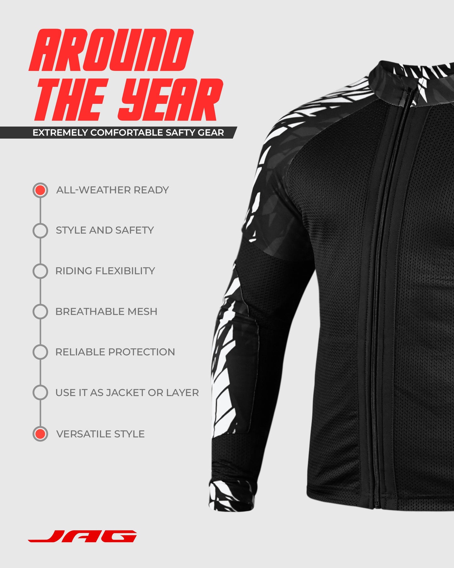 Camiseta de moto JAG | Protección con certificación CE