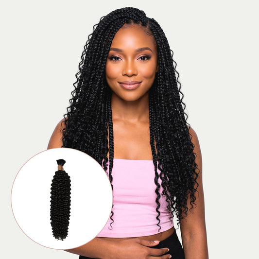 Cabello trenzado 100 % humano rizado tipo afro a granel