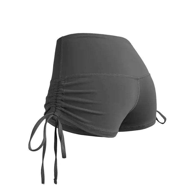 Women's High Elastic Fitness Yoga Shorts with Drawstring
