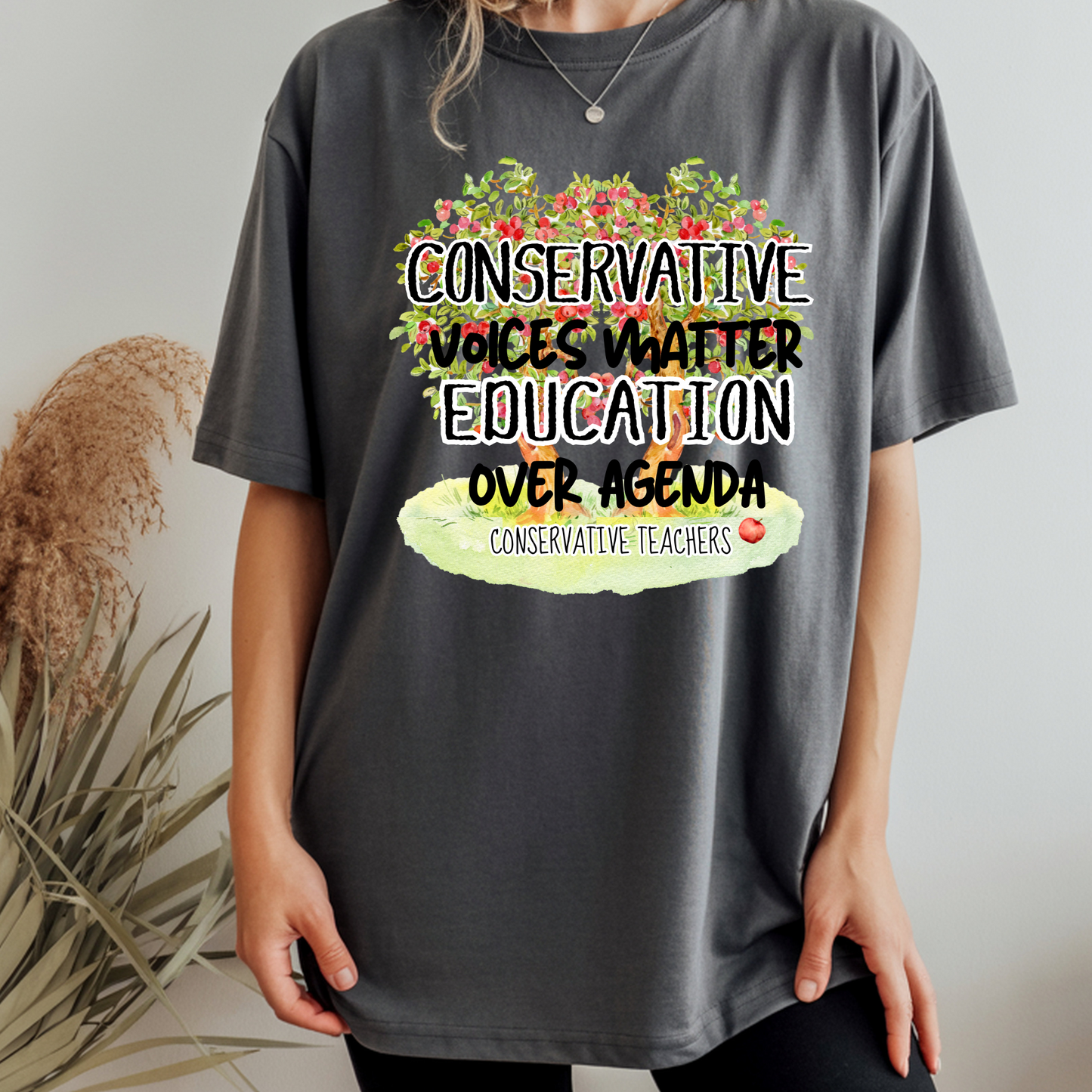 Conservative Voices Matter Education over Agenda | Comfort Colors T-shirt | Teacher Shirt | Stylish Trendy Apparel (Copy)