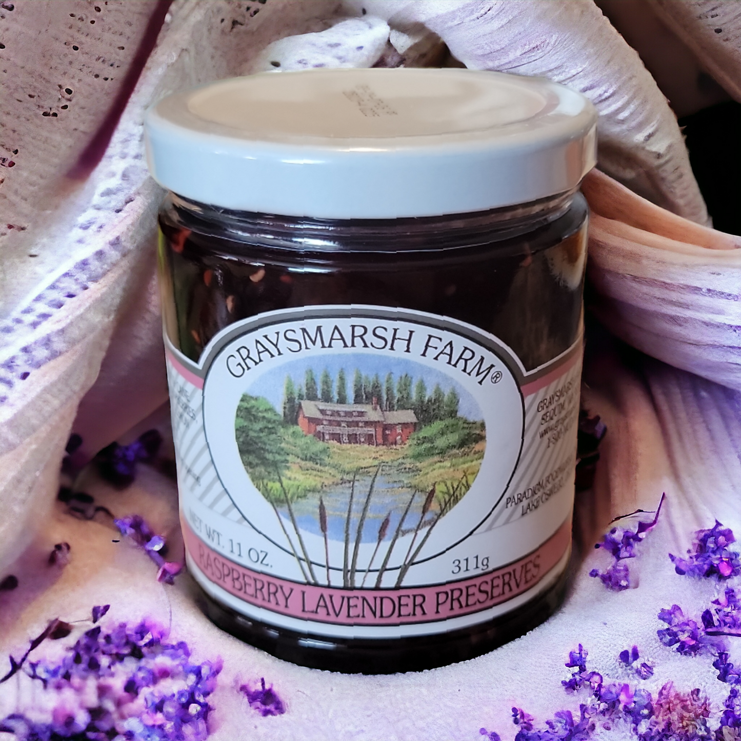 Mermelada de frambuesa y lavanda