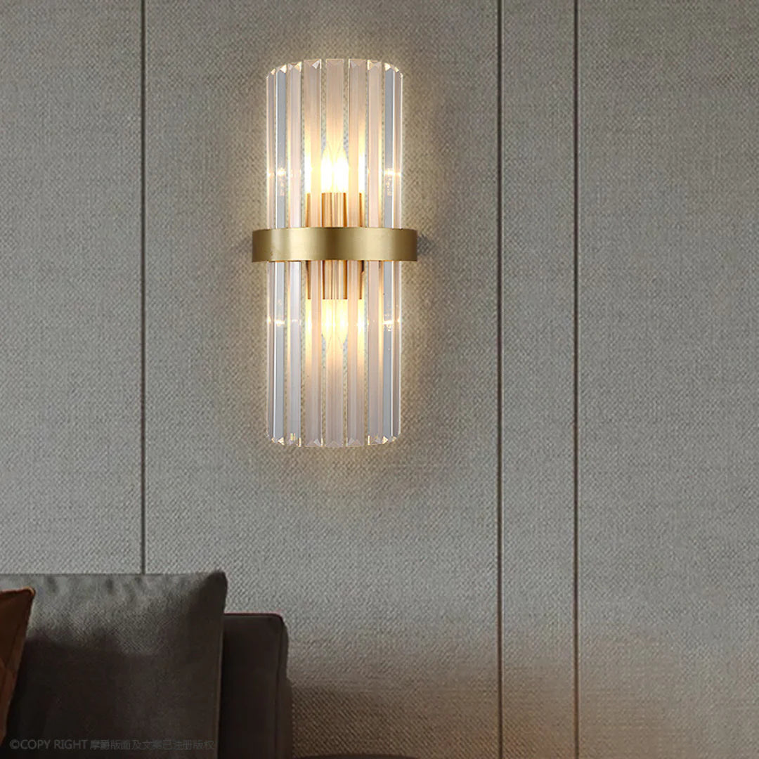Aplique de pared cilíndrico de cristal Laylq