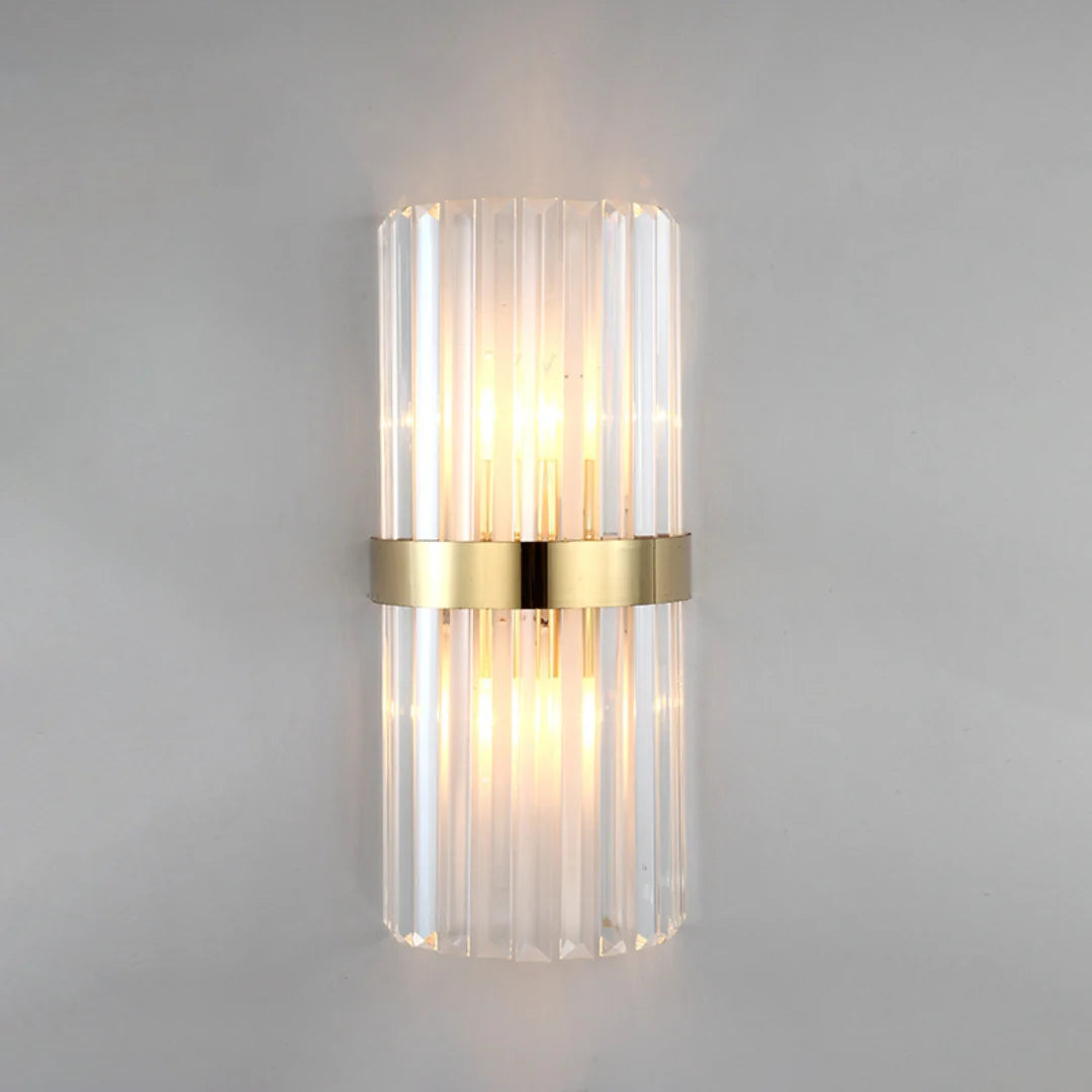 Aplique de pared cilíndrico de cristal Laylq