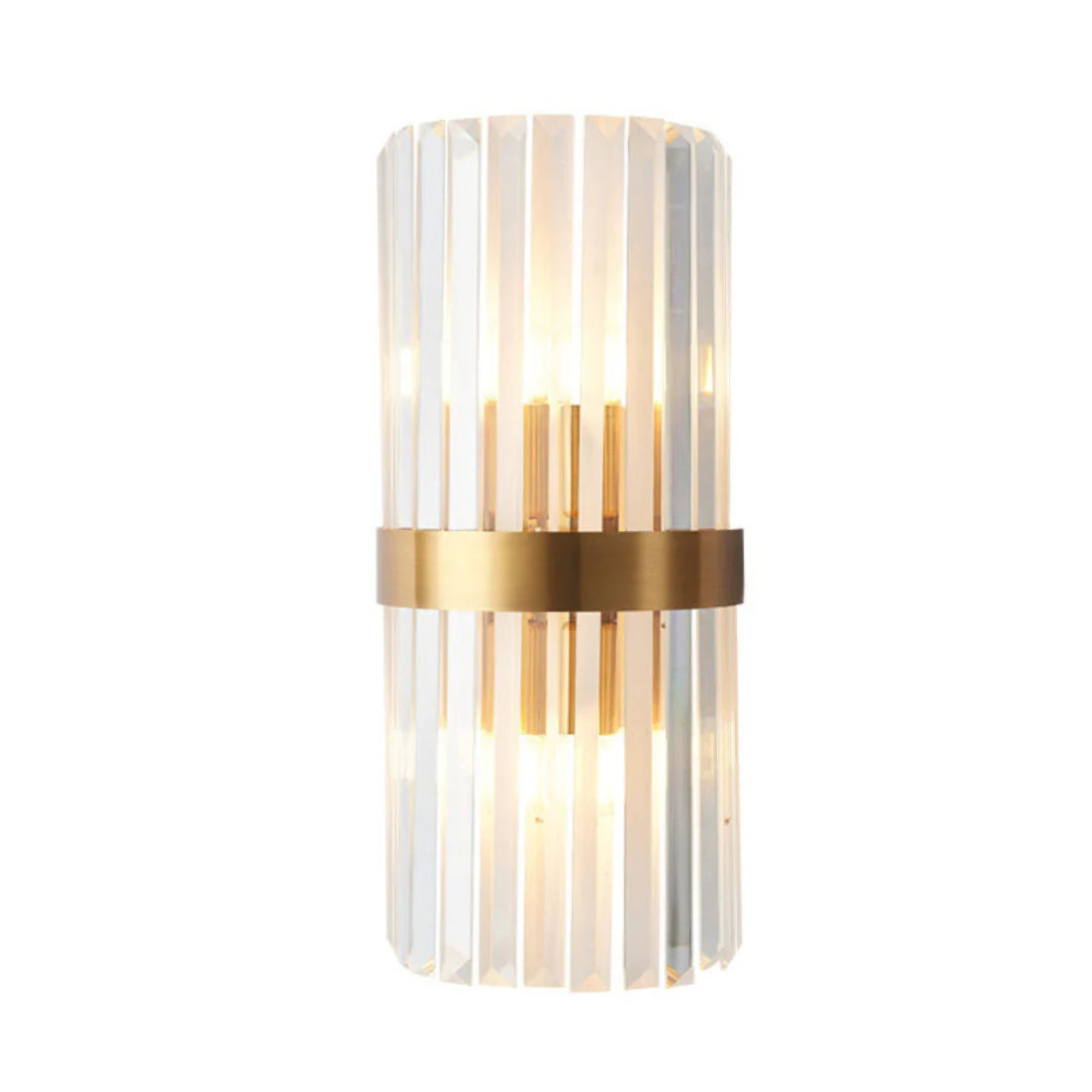 Aplique de pared cilíndrico de cristal Laylq