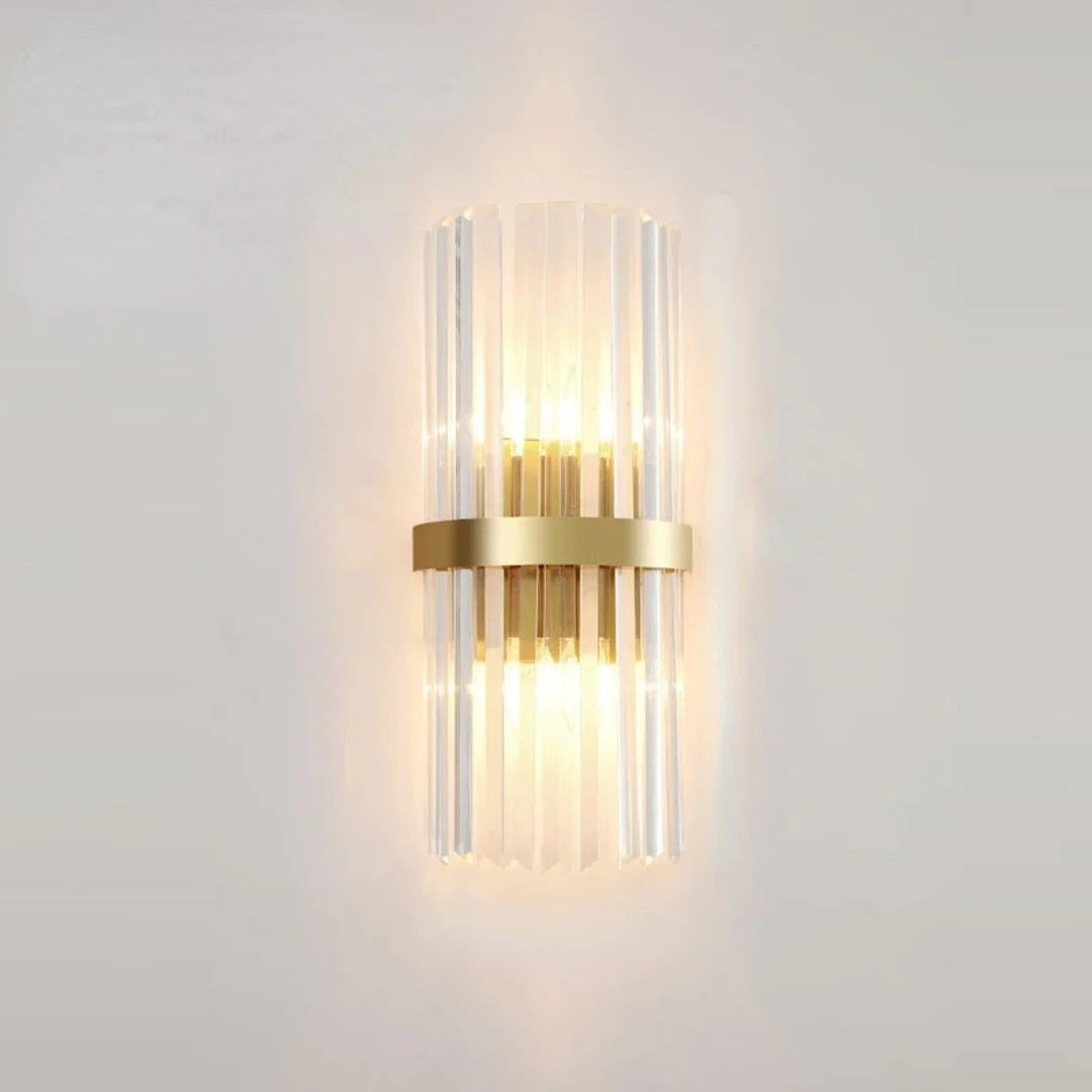 Aplique de pared cilíndrico de cristal Laylq