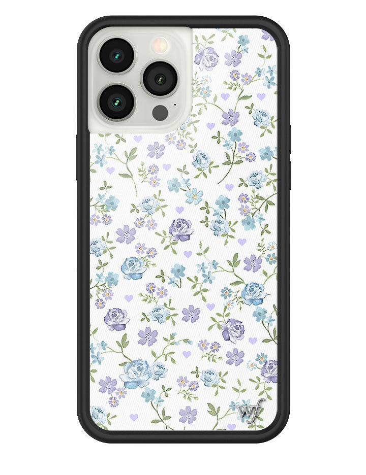 Lilac and Blue Floral iPhone Case