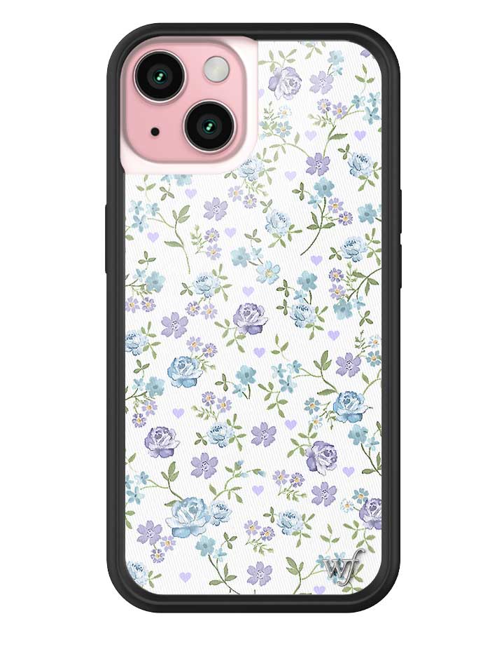 Lilac and Blue Floral iPhone Case