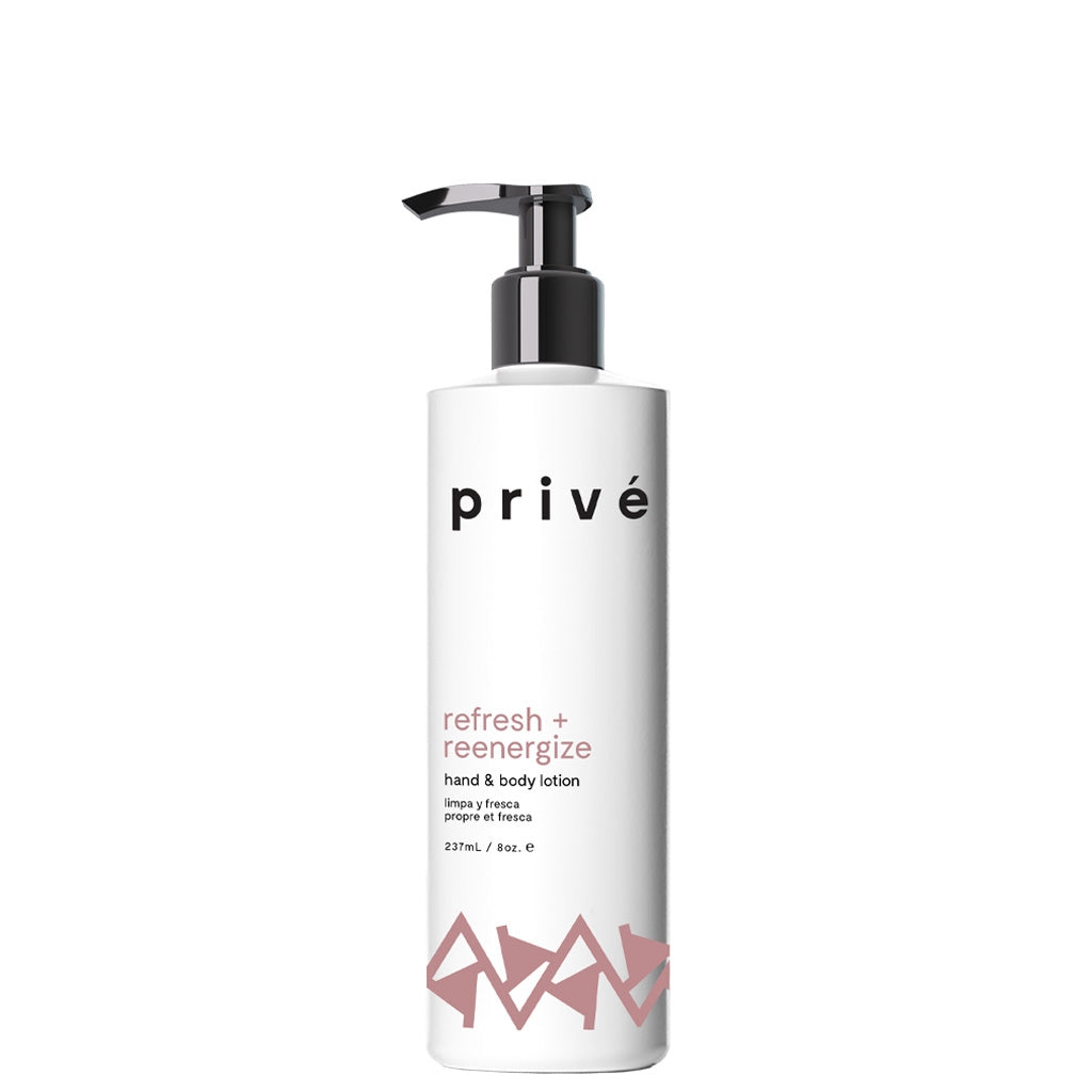 loción para manos y cuerpo refrescante y revitalizante