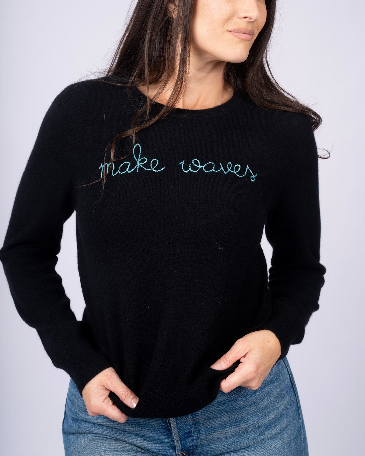 Make Waves Cashmere Sweater
