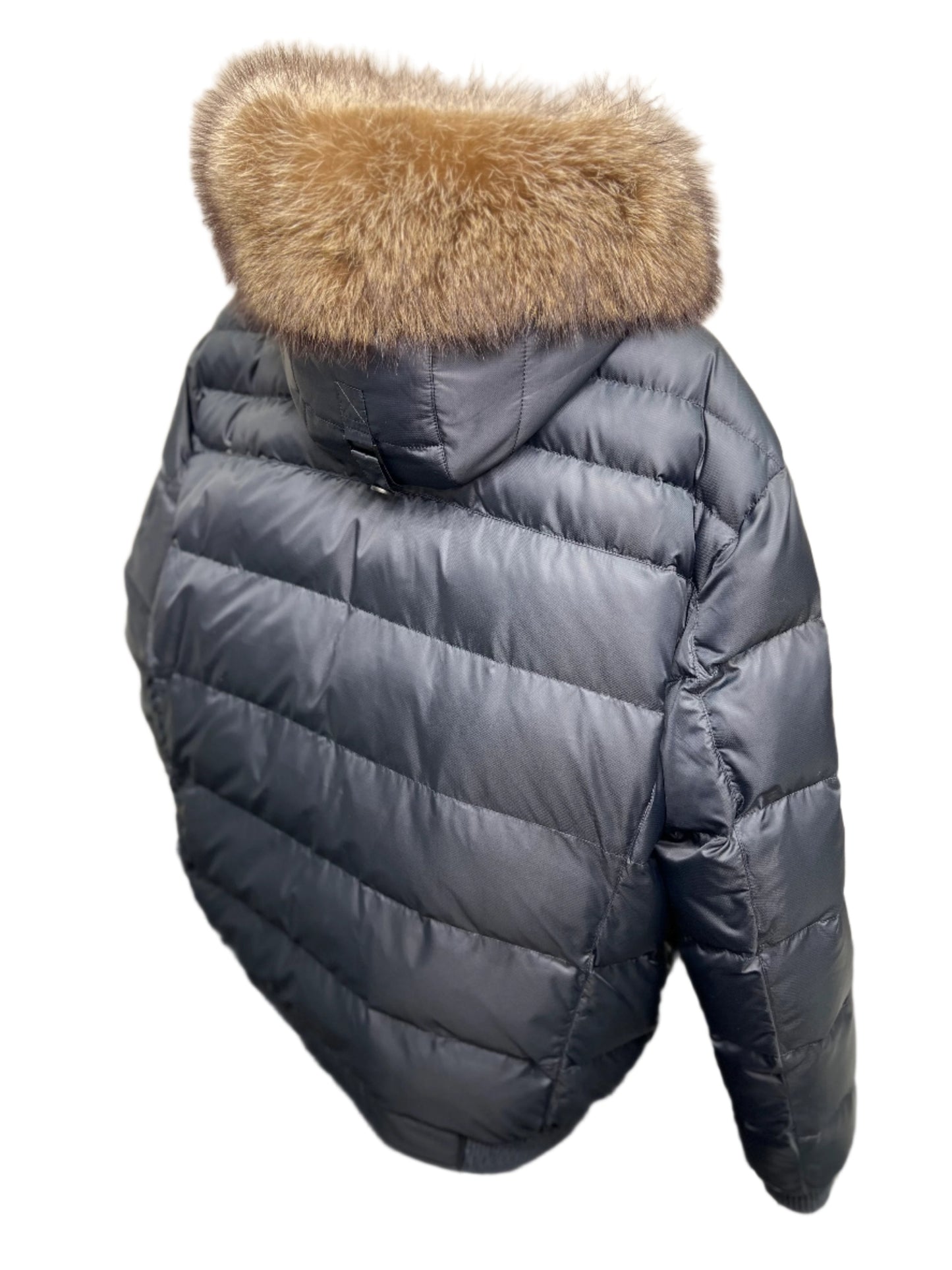 Chaqueta acolchada con aislamiento Sorona® y ribete de piel auténtica
