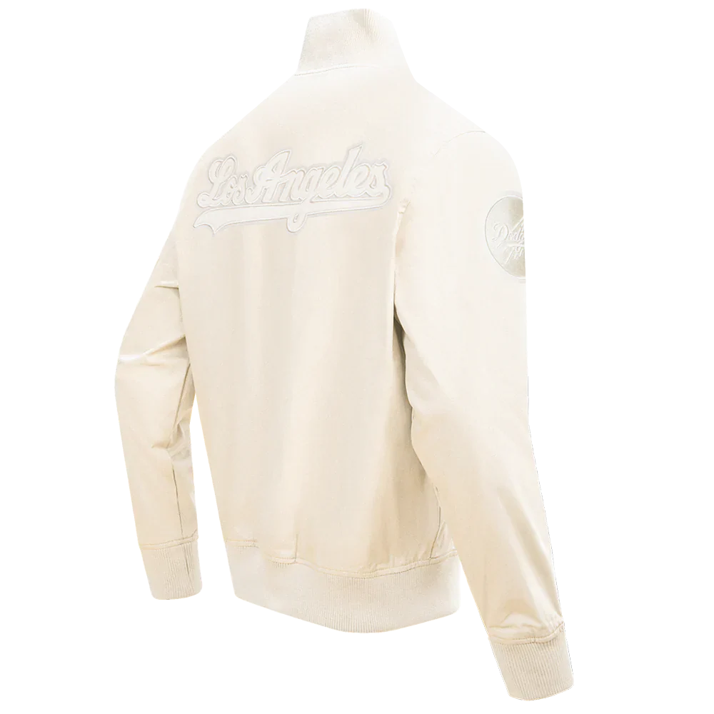 Chaqueta Pro Standard Los Angeles Dodgers de sarga neutra - Eggshell