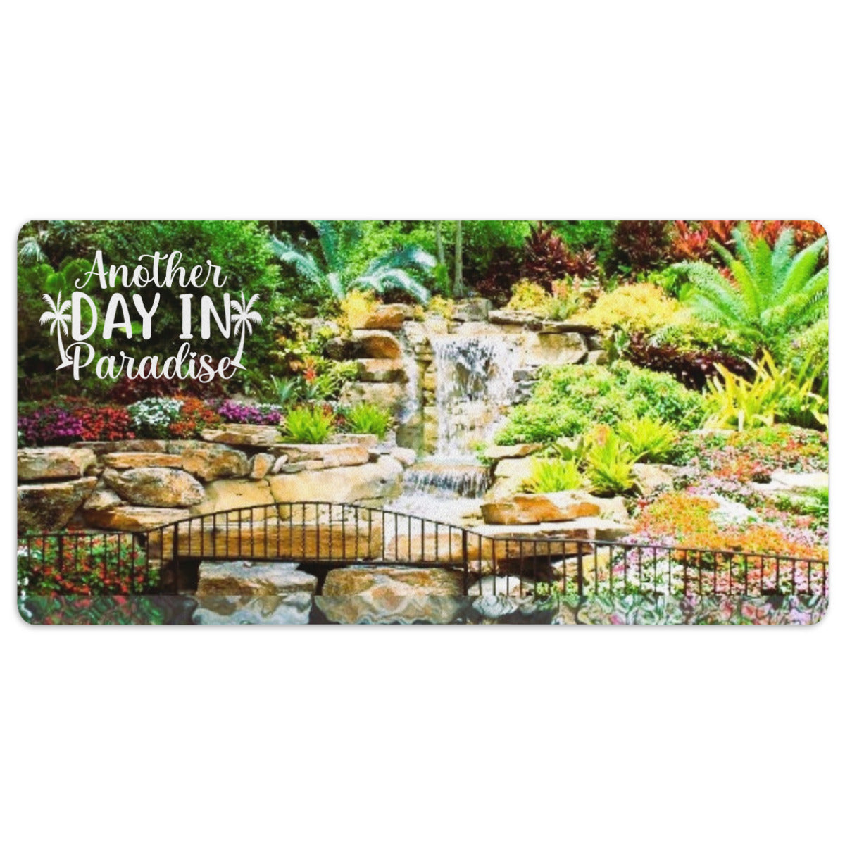 Another Day In Paradise Tropical Waterfall Mousepad Desk Mat - available in 2 sizes