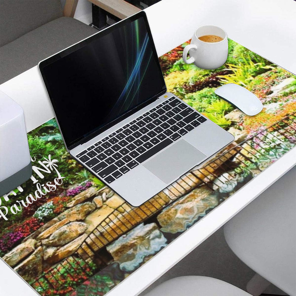 Another Day In Paradise Tropical Waterfall Mousepad Desk Mat - available in 2 sizes
