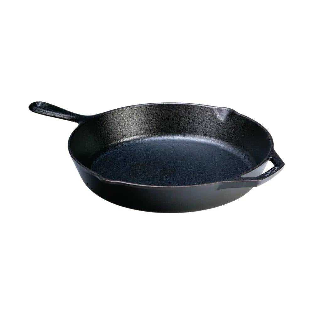 Sartén de hierro fundido de 12 pulgadas con pico vertedor - Hecho en EE. UU.