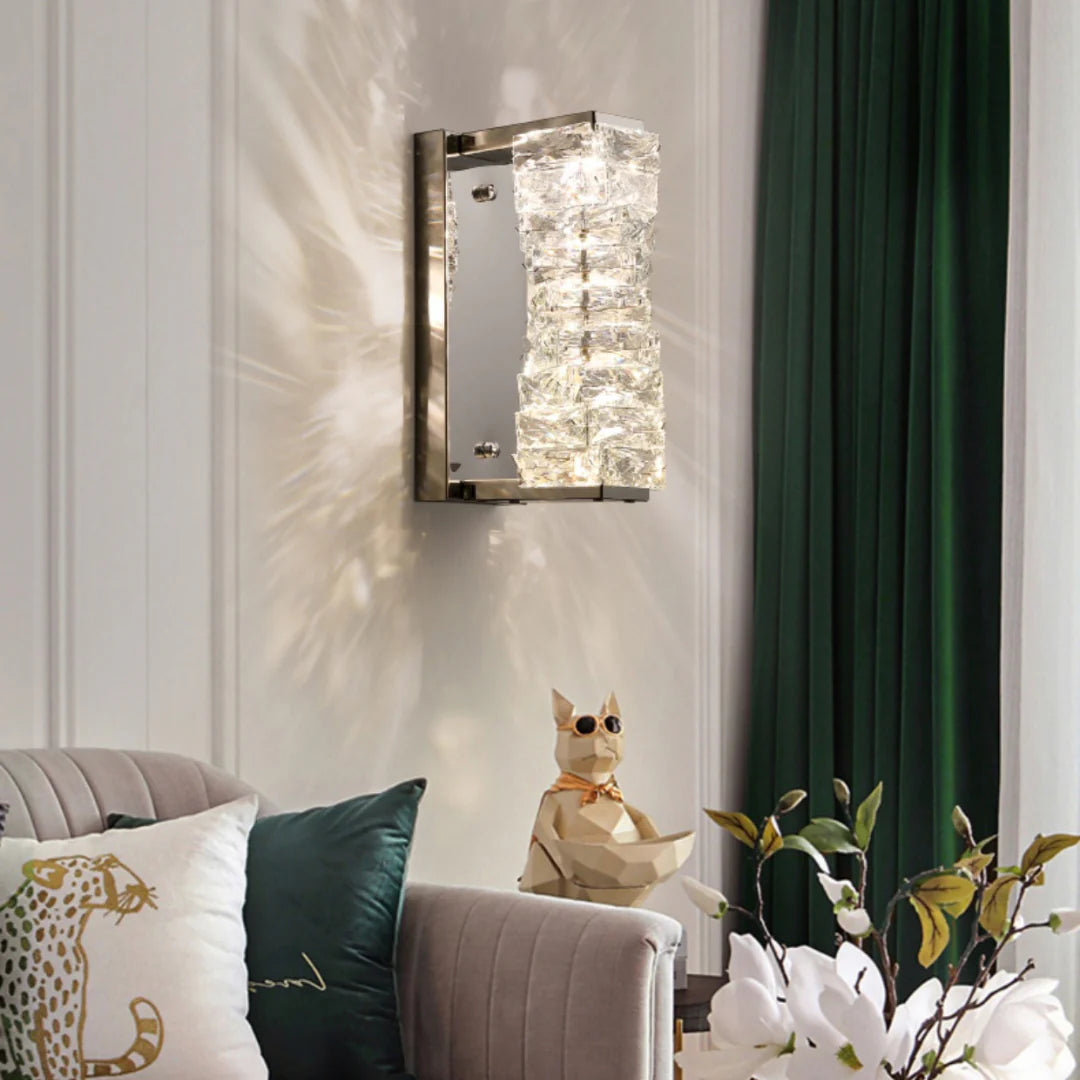 Aplique de pared laminado de cristal