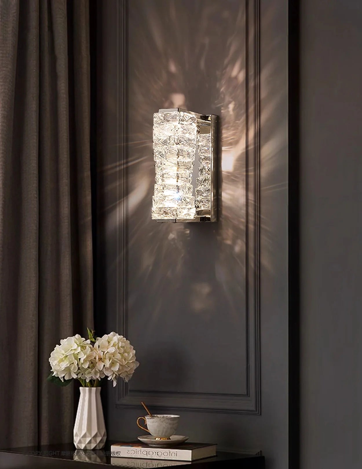 Aplique de pared laminado de cristal