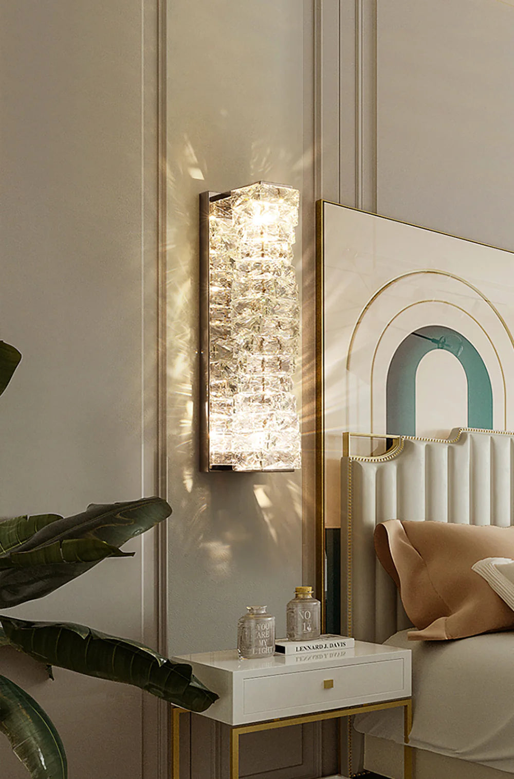 Aplique de pared laminado de cristal