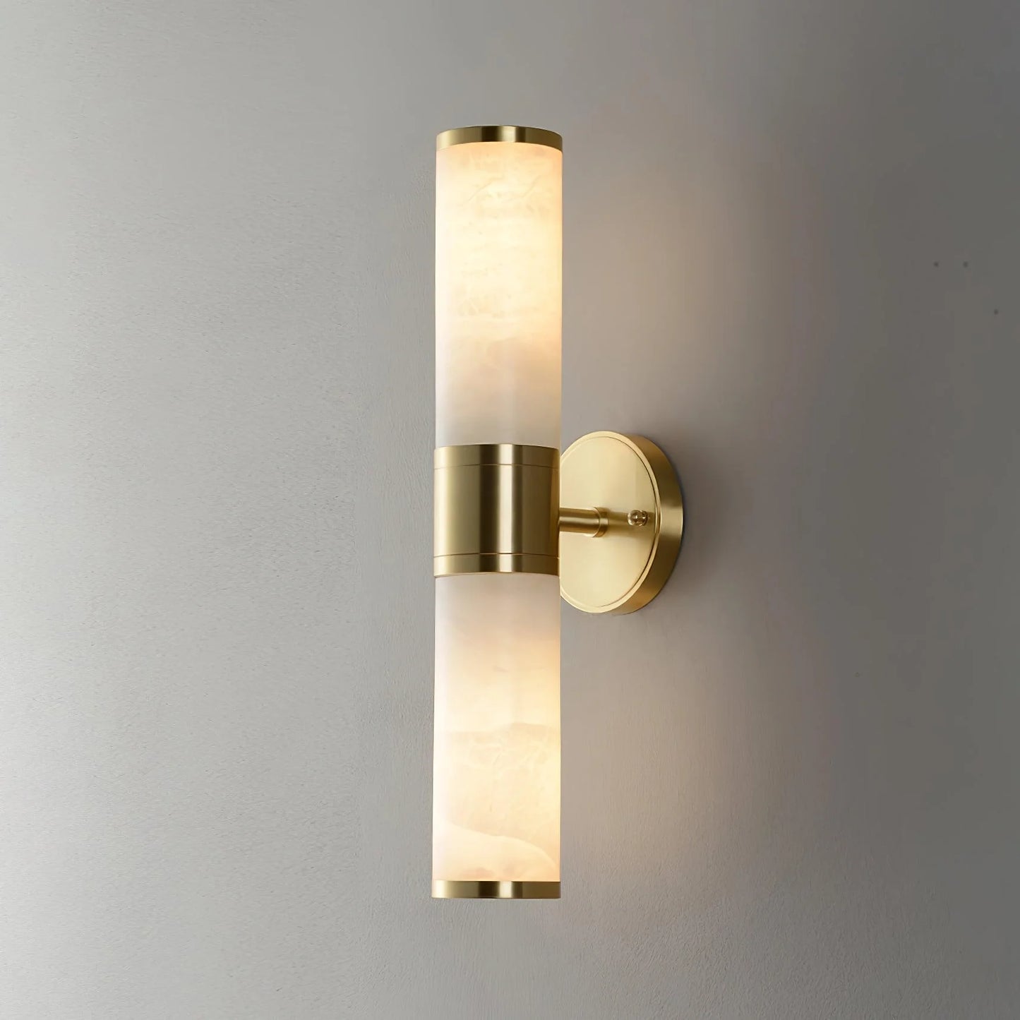 Lámpara de pared cilíndrica Alabaster Lampatron