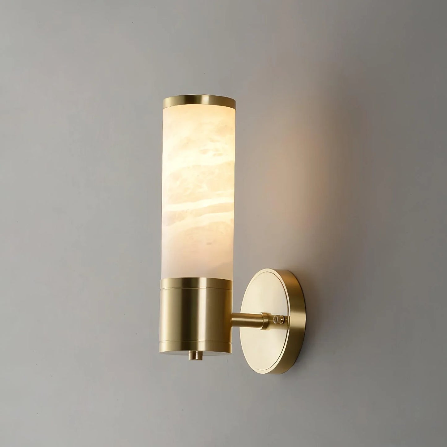 Lámpara de pared cilíndrica Alabaster Lampatron