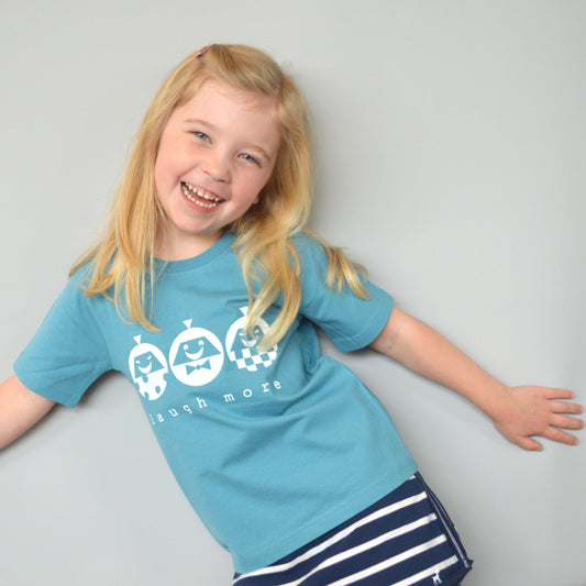 "Laugh More" Happy Vibe T-Shirt for Kids