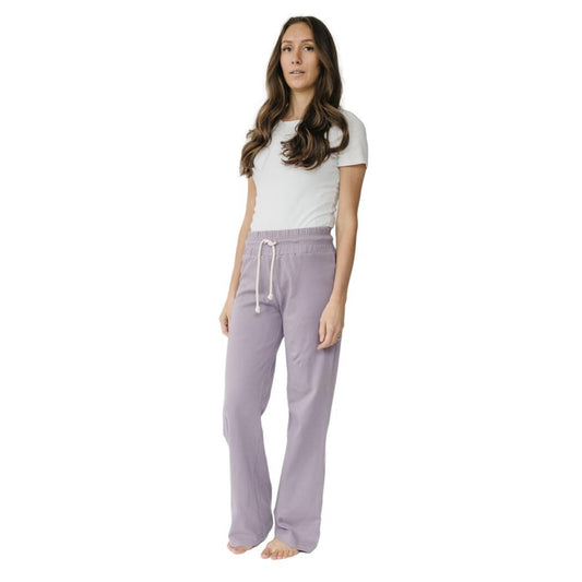Pantalones de salón para adulto de algodón orgánico - Lavanda