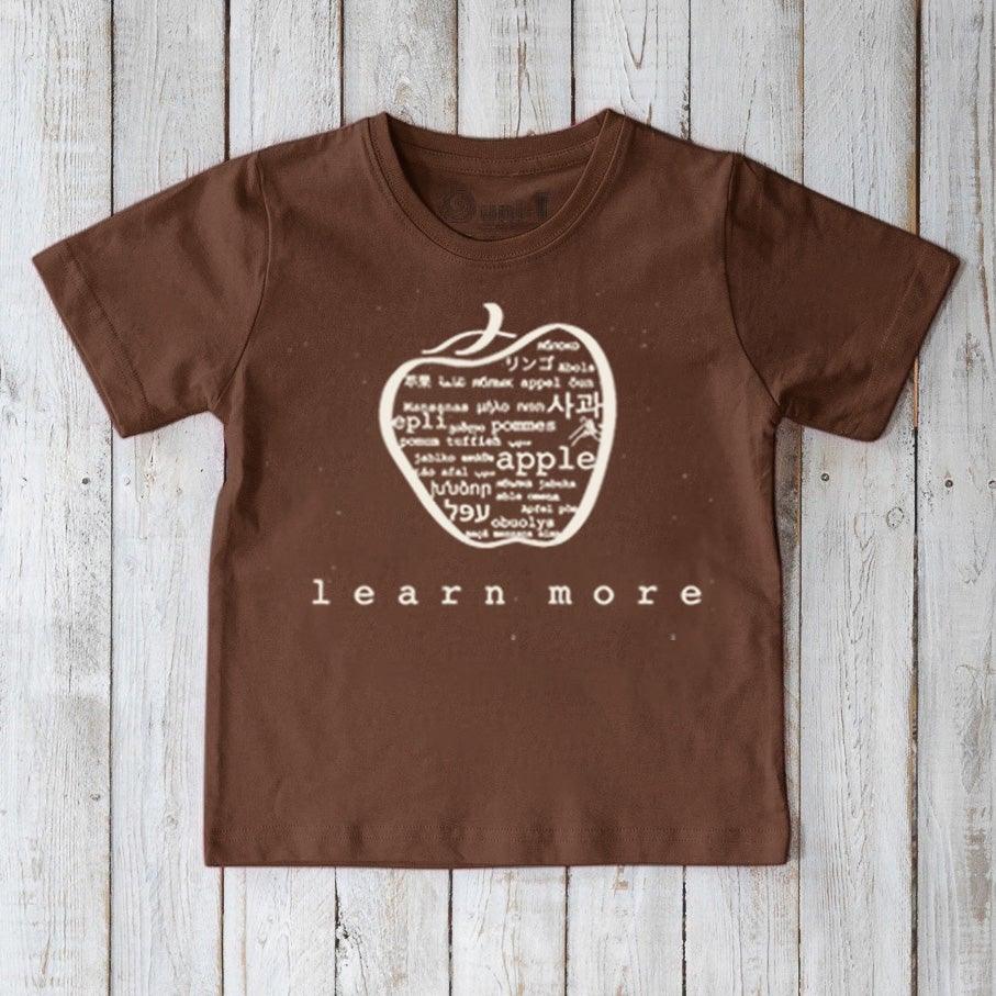 "Learn More" Apple T-Shirt for Kids