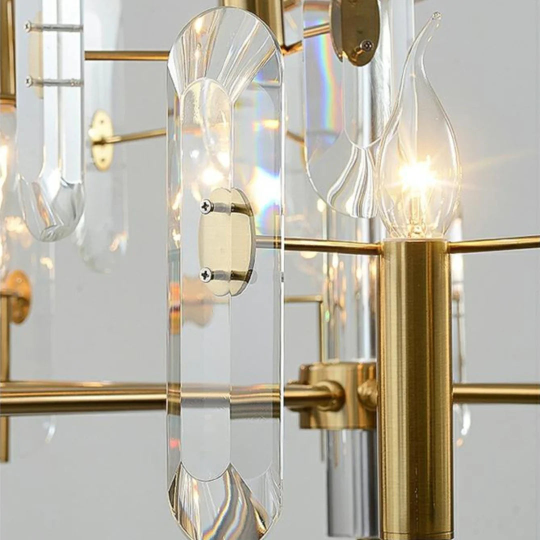 Candelabro de cristal para dormitorio, techo de bar