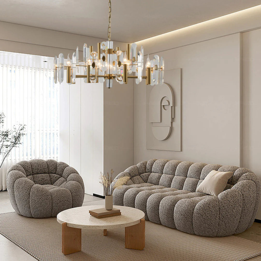 Candelabro de cristal para dormitorio, techo de bar