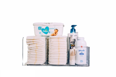 LELLOBABY™ - Cesto para pañales de lujo de acrílico lucita