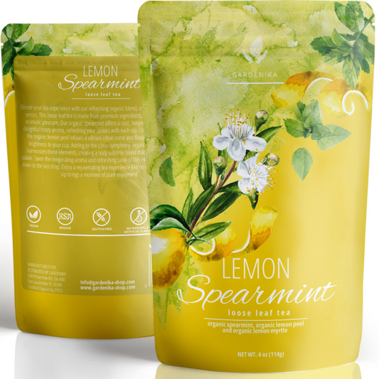 Té de Limón y Hierbabuena, Refrescante Mezcla Herbal - Orgánico y Kosher