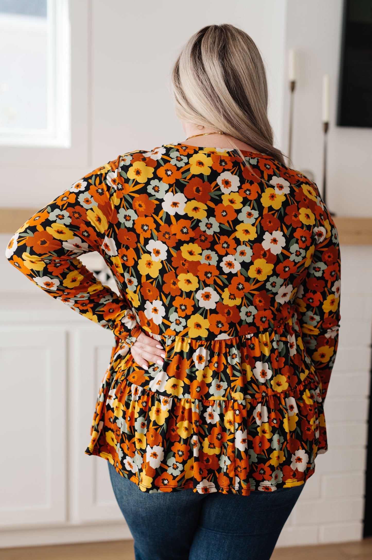 Top estilo babydoll floral "Let's Get Going"
