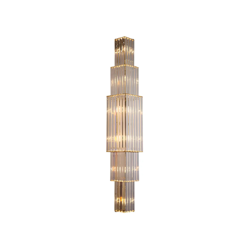 Lámpara de pared de cristal en capas de lujo ligero