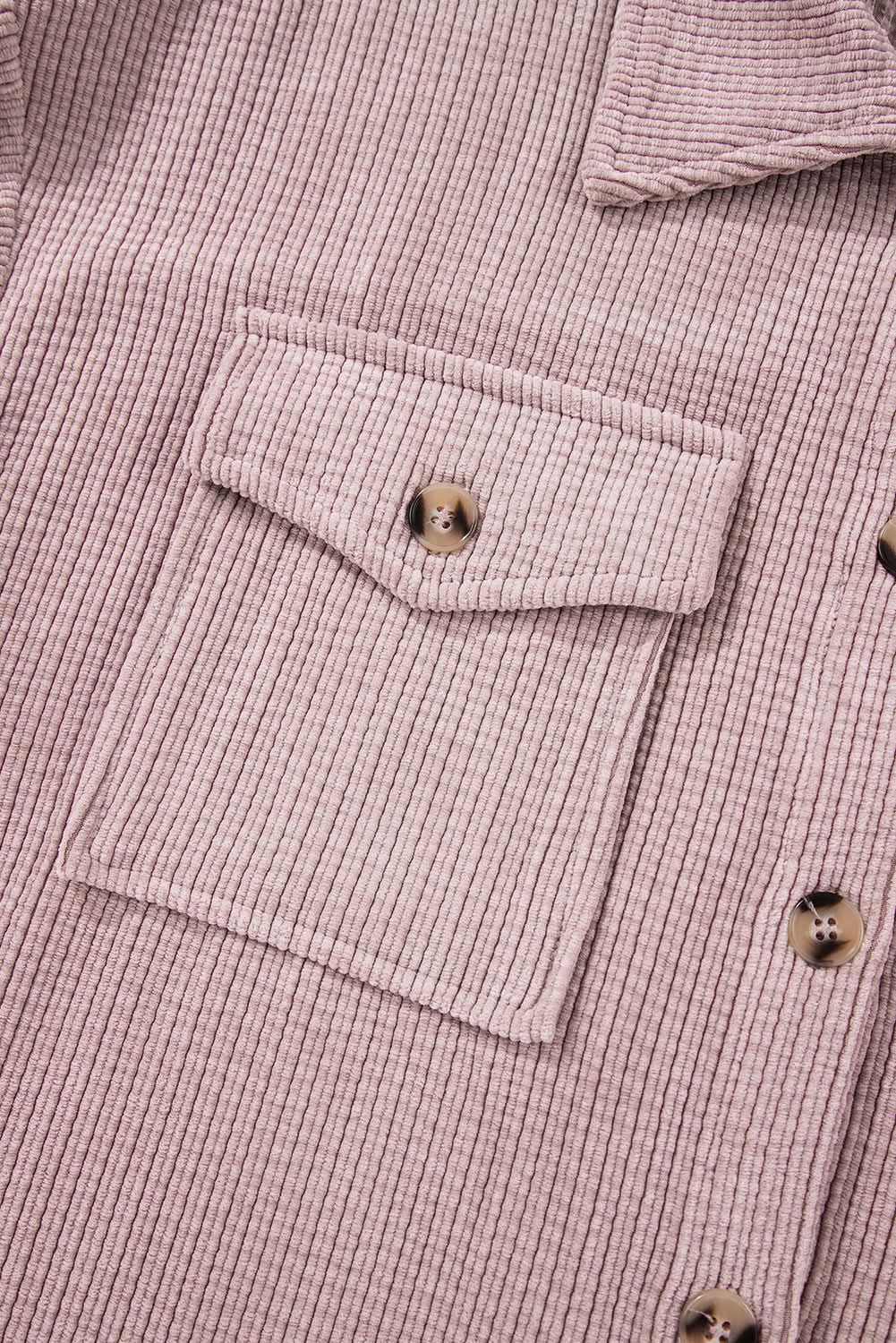 Women's Corduroy Shacket - Soft & Cozy - Button Up Top