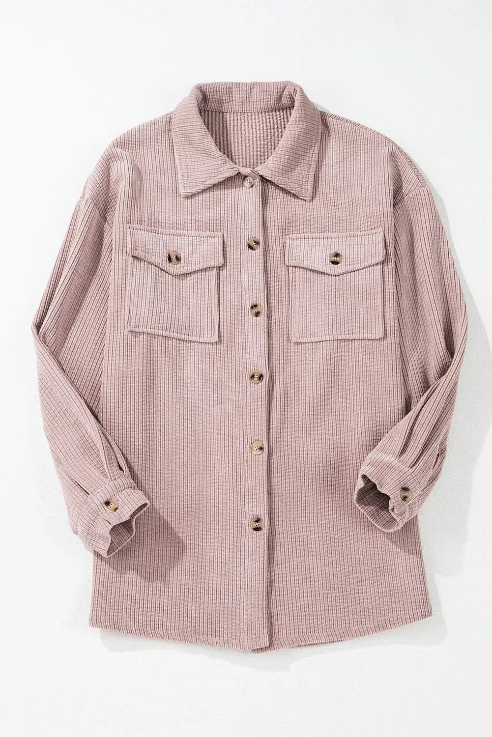 Women's Corduroy Shacket - Soft & Cozy - Button Up Top