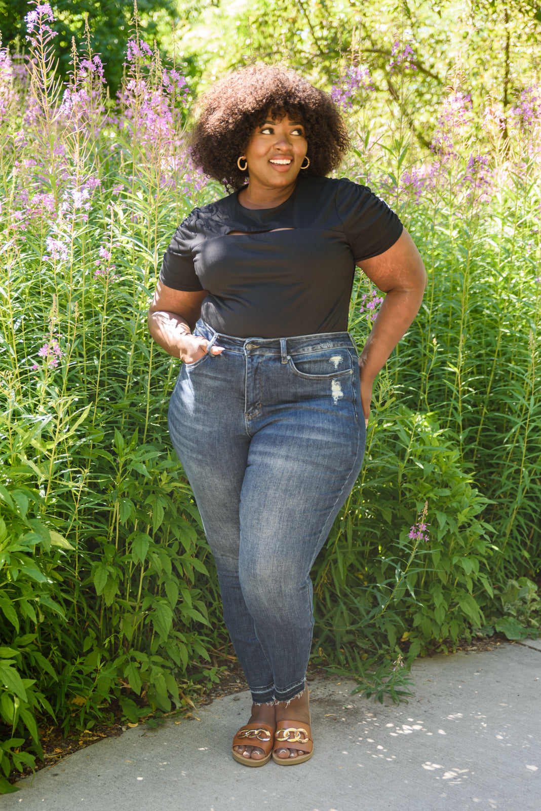 Jeans Lily de tiro alto con control de abdomen