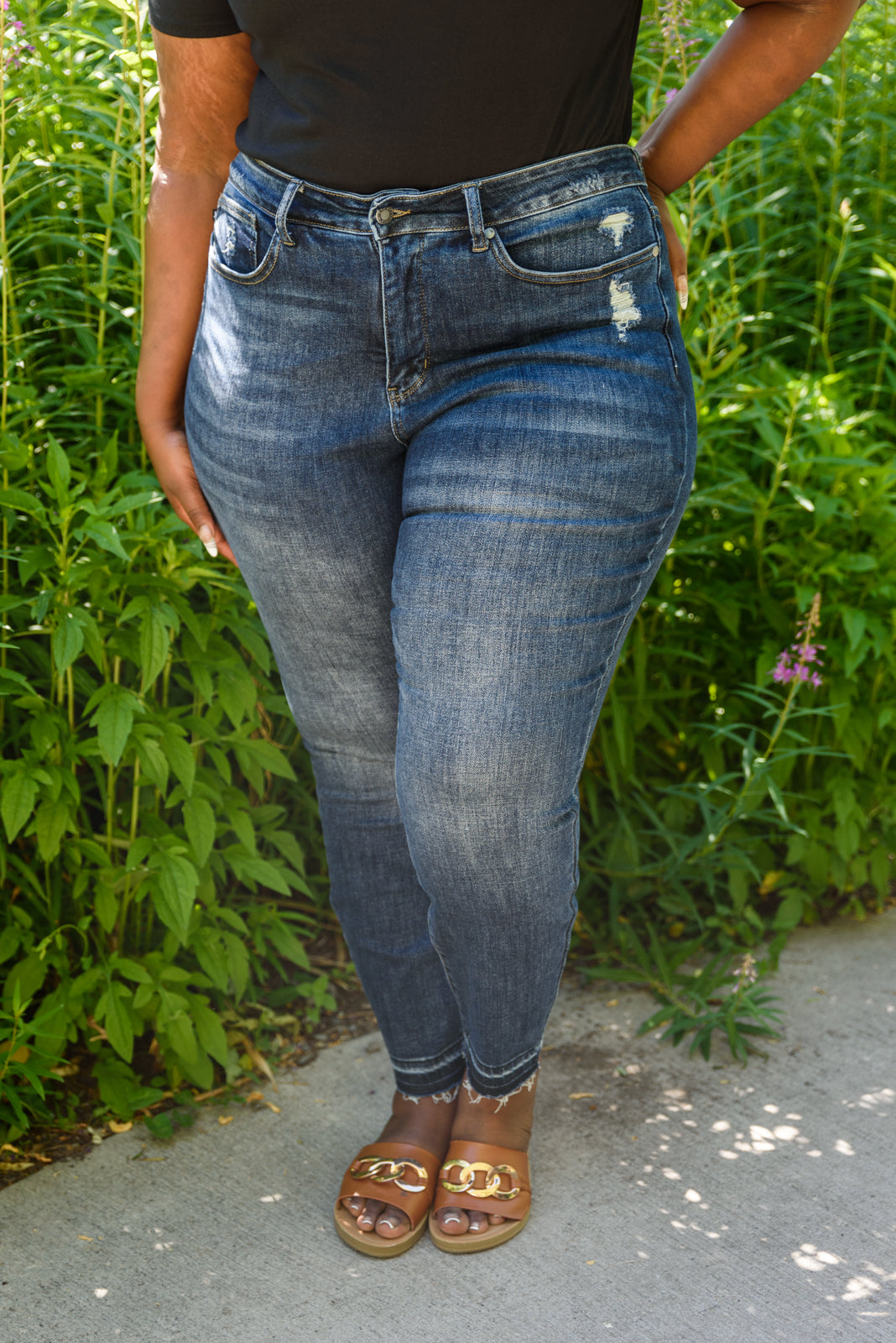 Jeans Lily de tiro alto con control de abdomen